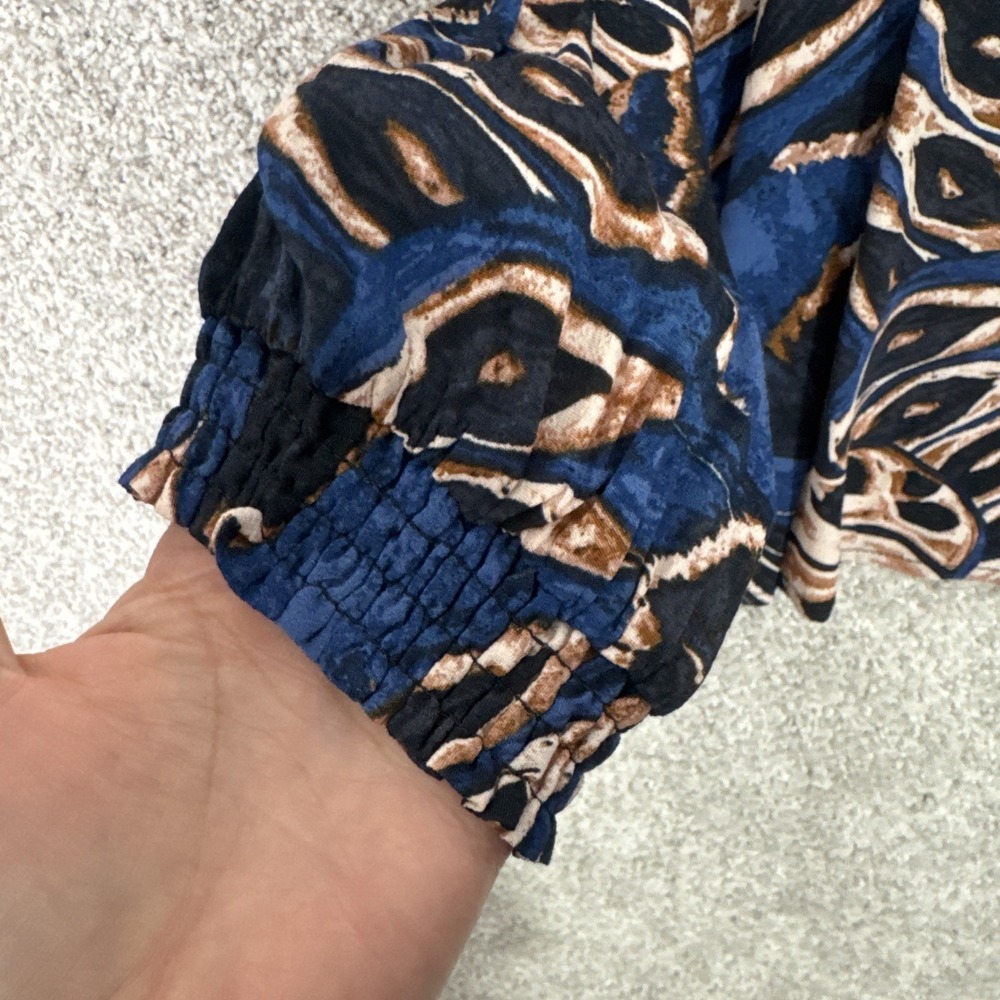 Love Stitch Women's Top Size Medium Tie Neck Boho Peasant Butterfly Wings - Picture 9 of 11